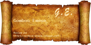 Gombos Emese névjegykártya
