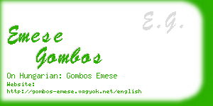 emese gombos business card